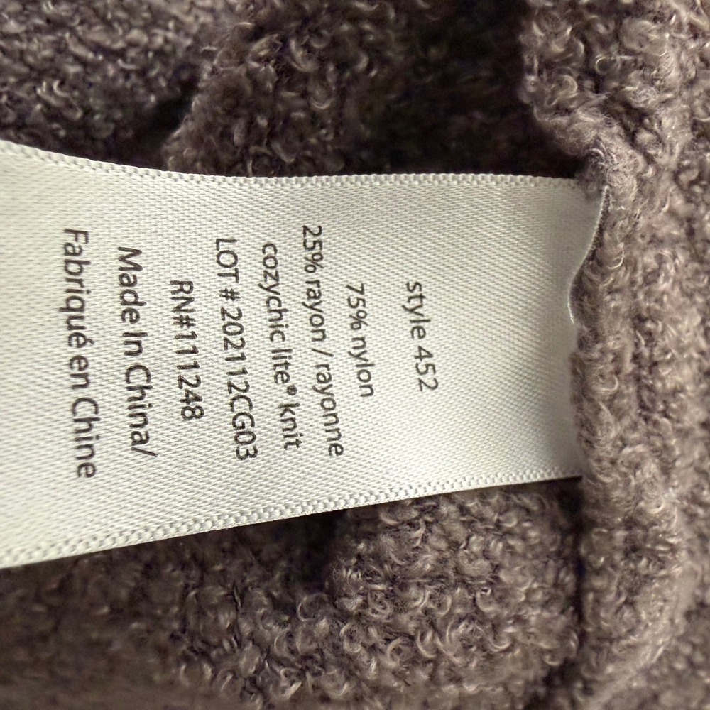 Barefoot Dreams CozyChic Lite Island Wrap Cardigan XS/S Brown Mauve 452 - Picture 7 of 8